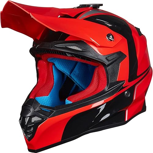 ILM - Casco de motocross para adultos y niños, con forro supersuave, con soporte para cámara, para hombres o mujeres, para ATV, motocicleta, doble
