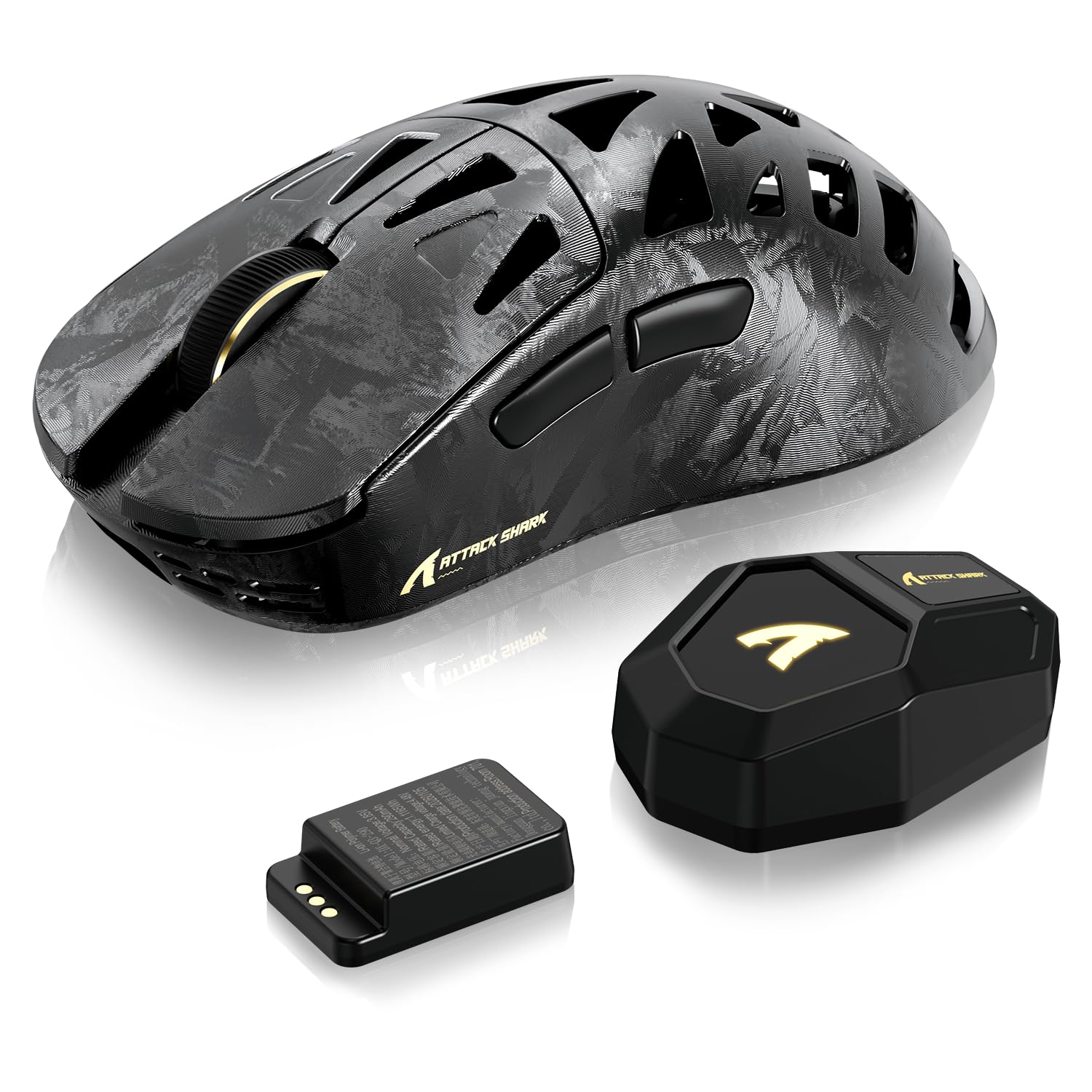 ATTACK SHARK RS6 Ultra Gaming Mouse, Hot-Swap Battery, Wireless, 8000Hz
