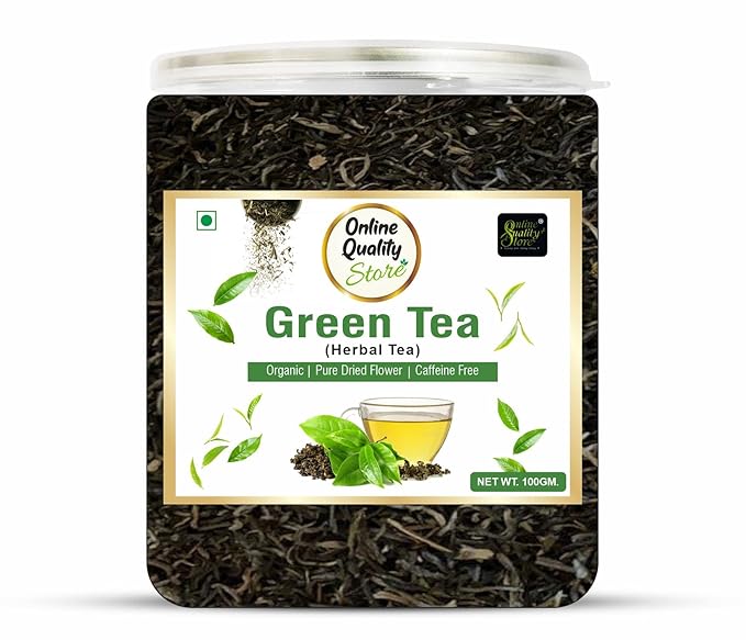 Organic Green Tea - 100g | 100% Pure & Natural Herbal Green Tea Leaves | Whole Long Green Tea Leaf | Boost immunity