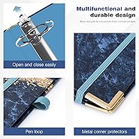 Vista 149 de Ospelelf Mini 3 Ring Binder, 2 Inch, Cute Pink Marble Binder for 5.5" x 8.5" with 5 Tab Dividers, File Folder Labels and Low Profile Clipboards