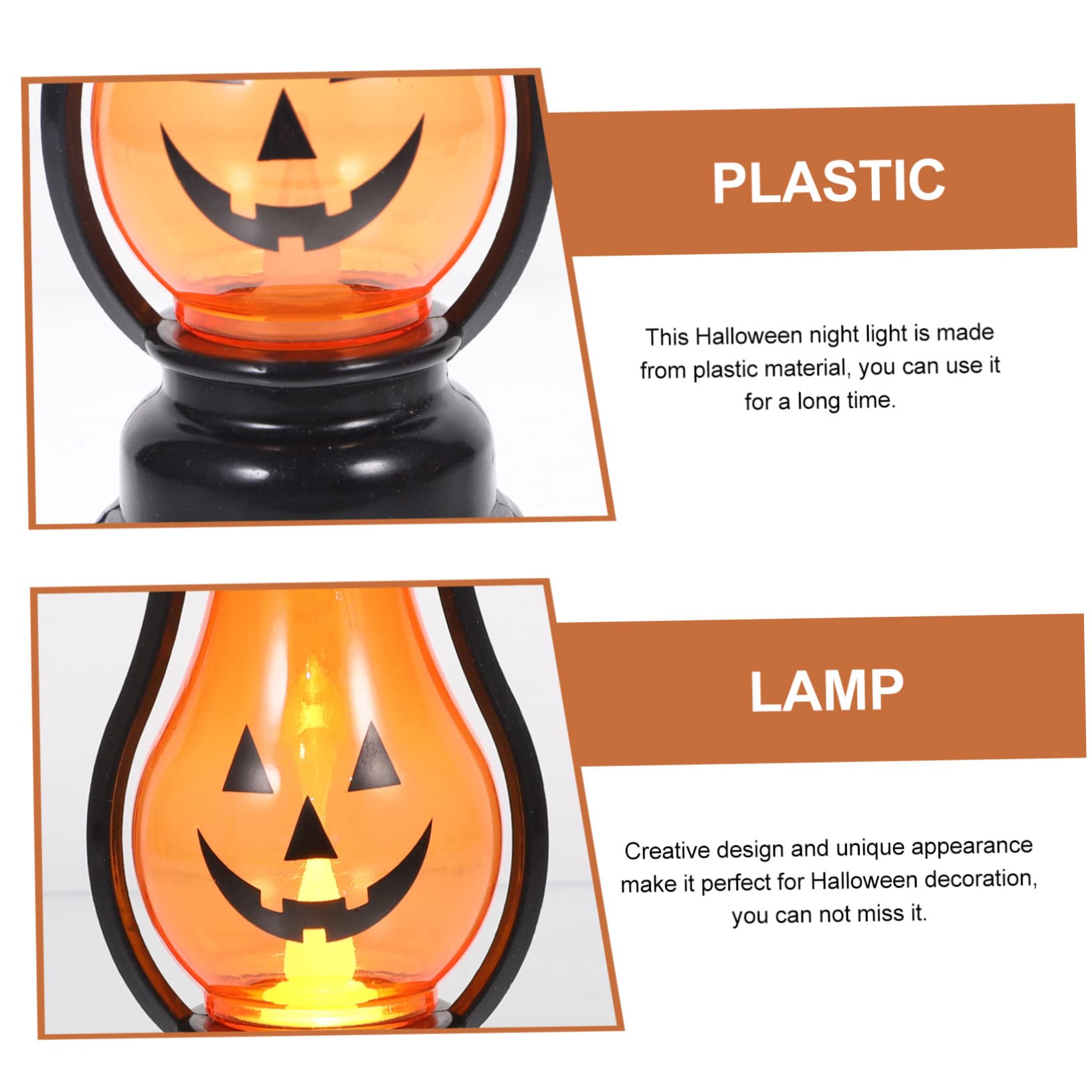 Cabilock Halloween Pumpkin Lights Handheld Lantern for Boy Girl Battery Operated Decorative Lantern for Halloween Party and Trick--Treating Material and Fun Design