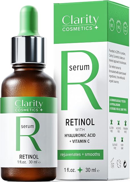 Advanced Retinol Serum with 1% Plant-Based Retinol - 5X More Powerful + 8 Anti-Ageing Antioxidants - Plumps/Firms/Renews - Highly Stable - Minimal Irritation - Dermatologically Tested