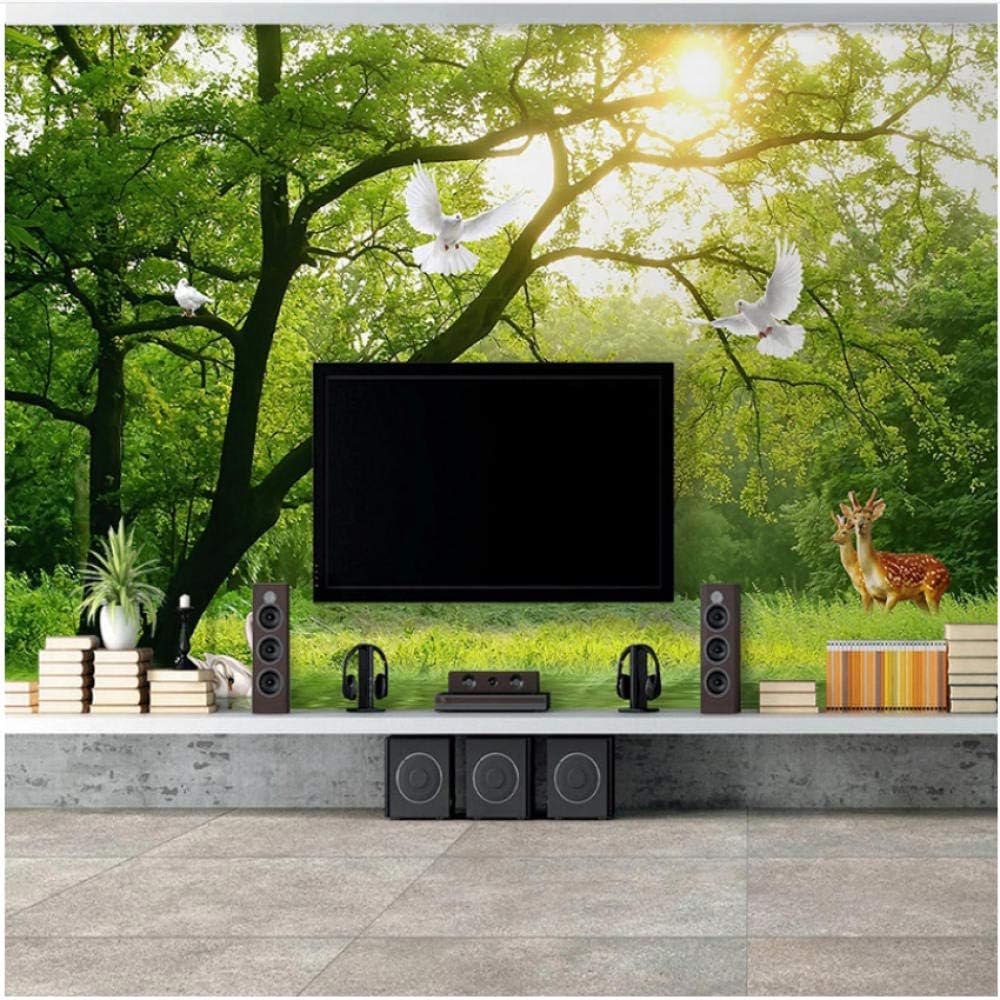 xbwy Mural Wallpaper Green Tree Forest Nature Landscape