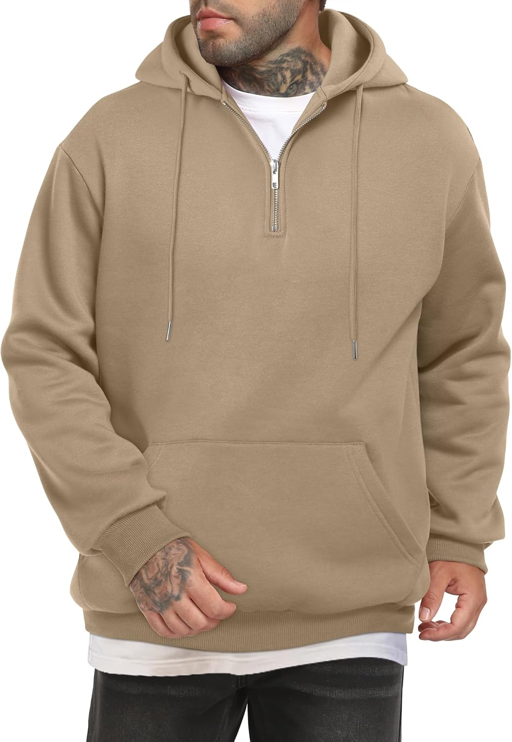 Men's Hooded Sweatshirts Long Sleeve Winter Hoodies Pullover Sweatshirts with Pockets
