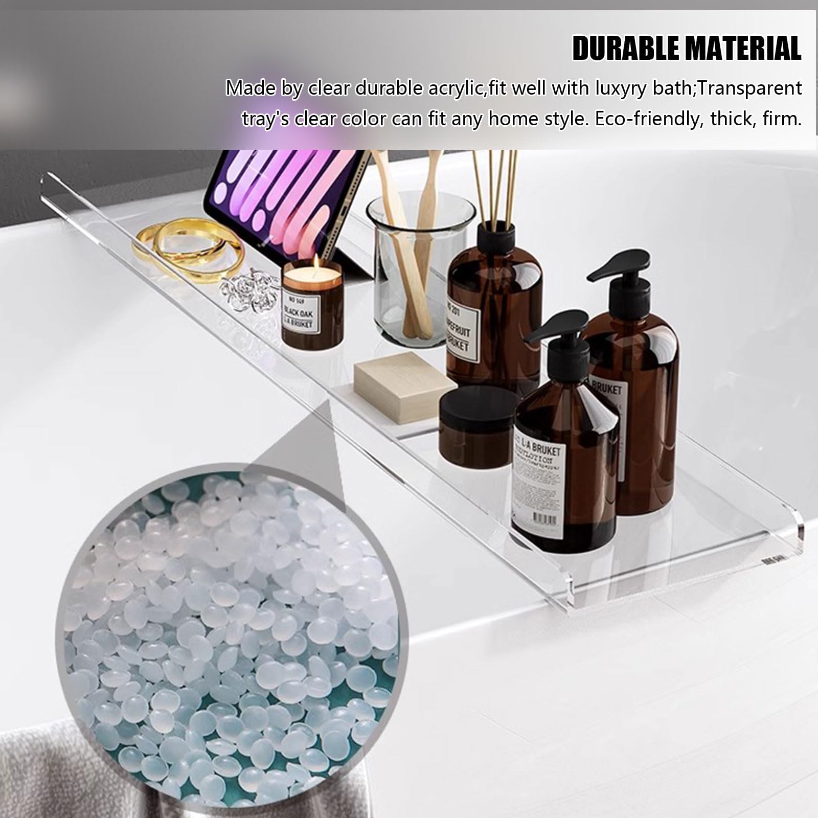 Vassoio per vasca da bagno in acrilico, moderno nizer per Relaxat & Sto, accessori da bagno per esperienza spa, per gli amanti della cura di sé