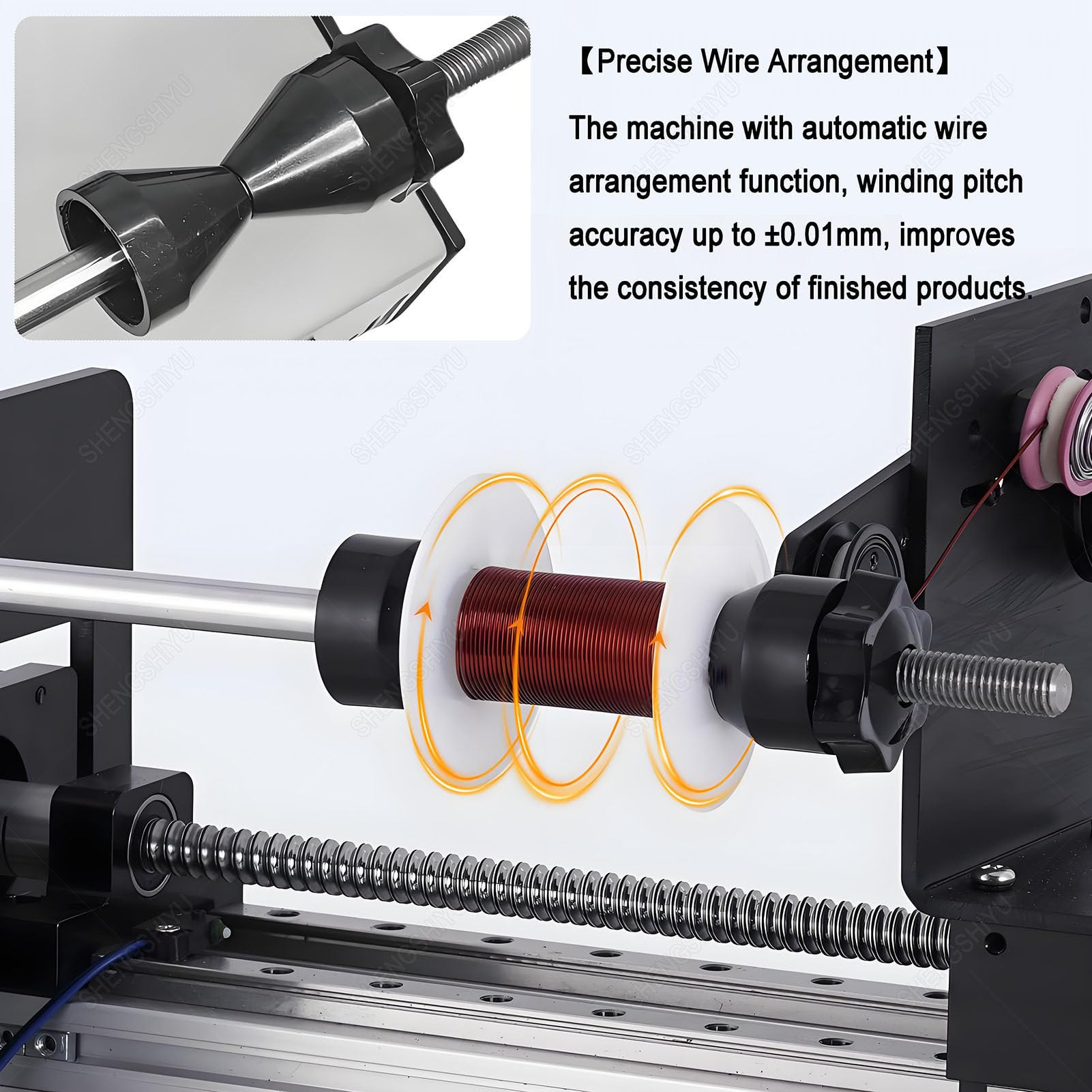 Máquina Bobinadora Automática para Múltiples Tipos de Hilo,2-15 Vueltas por Segundo,Precisión 0.01mm,Par 2.3nm,Máquina de Bobinado para Enrollado de Precisión