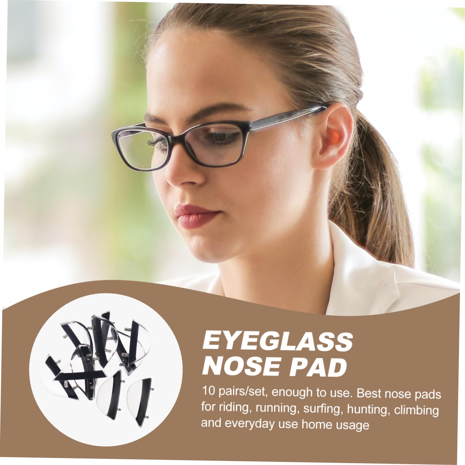 GLEAVI 30pares Almohadillas Nasales Antideslizantes Para Gafas De Soporte Panel Cómodas y Duraderas Para Uso Diario y Actividades Al Aire