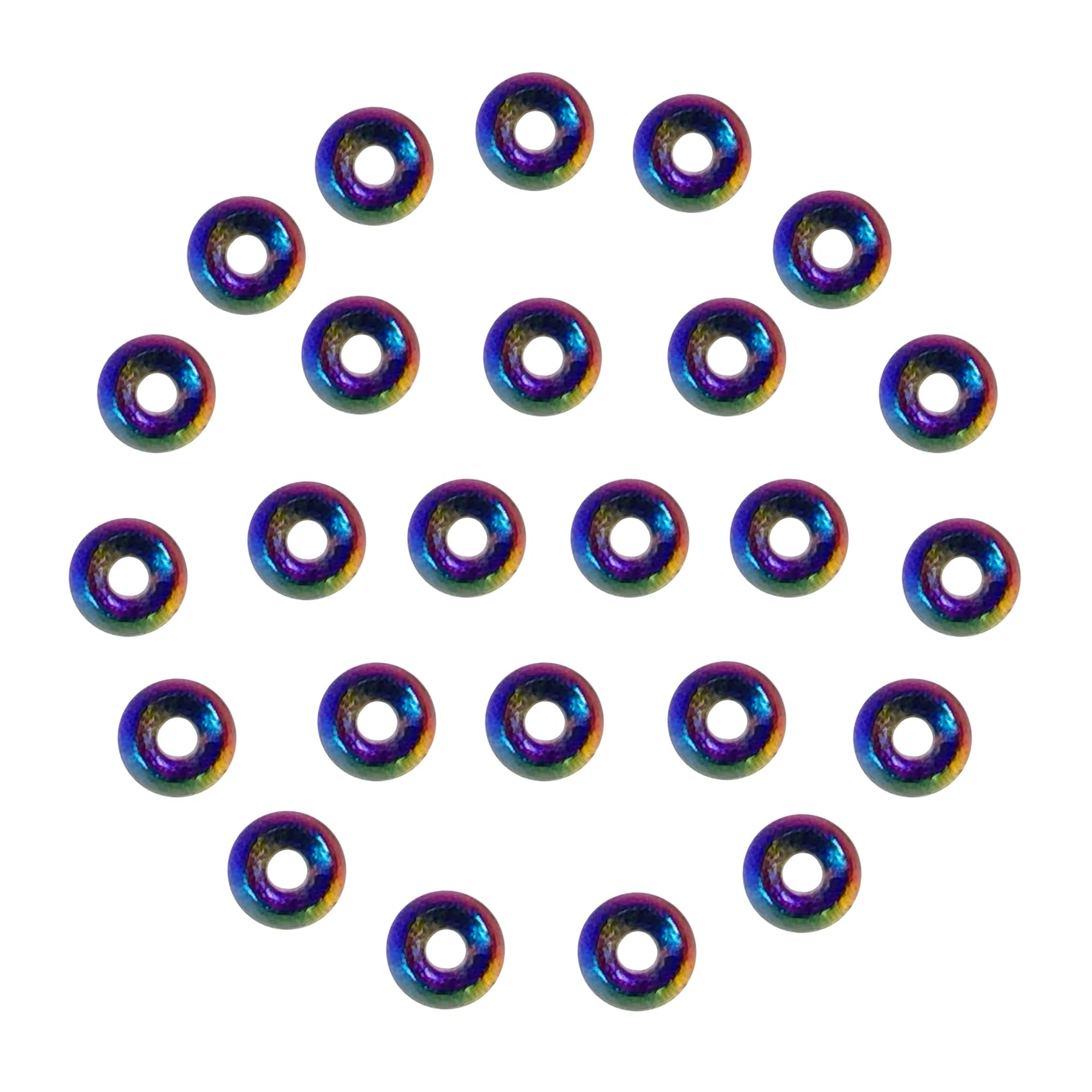 Eupheng Fly Tying Beads 25 PC Tungsten Fly Tying Beads Head for Nymph Fishing Materials 12 Colors / 5 Sizes — image 1