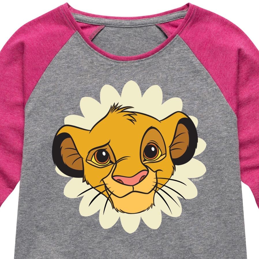Disney The Lion King - Simply Simba - Toddler & Youth Girls Raglan Graphic T-Shirt3