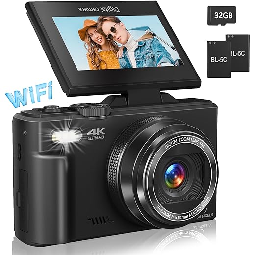 Digital Camera 4K Vlogging 32GB