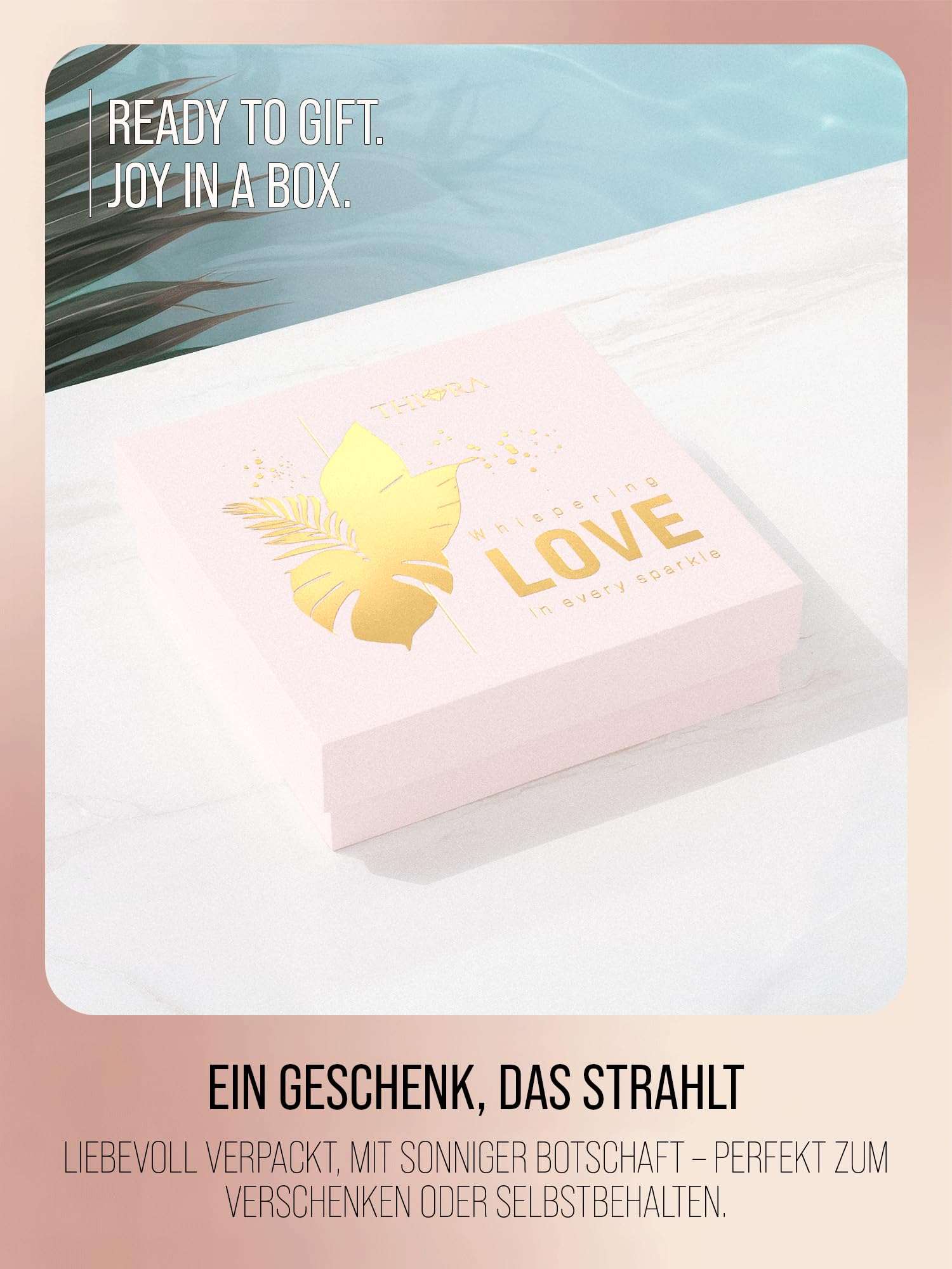 THIORA Schmuckset Damen Edelstahl 3-teilig | Kette, Armband & Ohrringe | wasserfest | abgestimmter Look | hautfreundlich | Geschenkbox