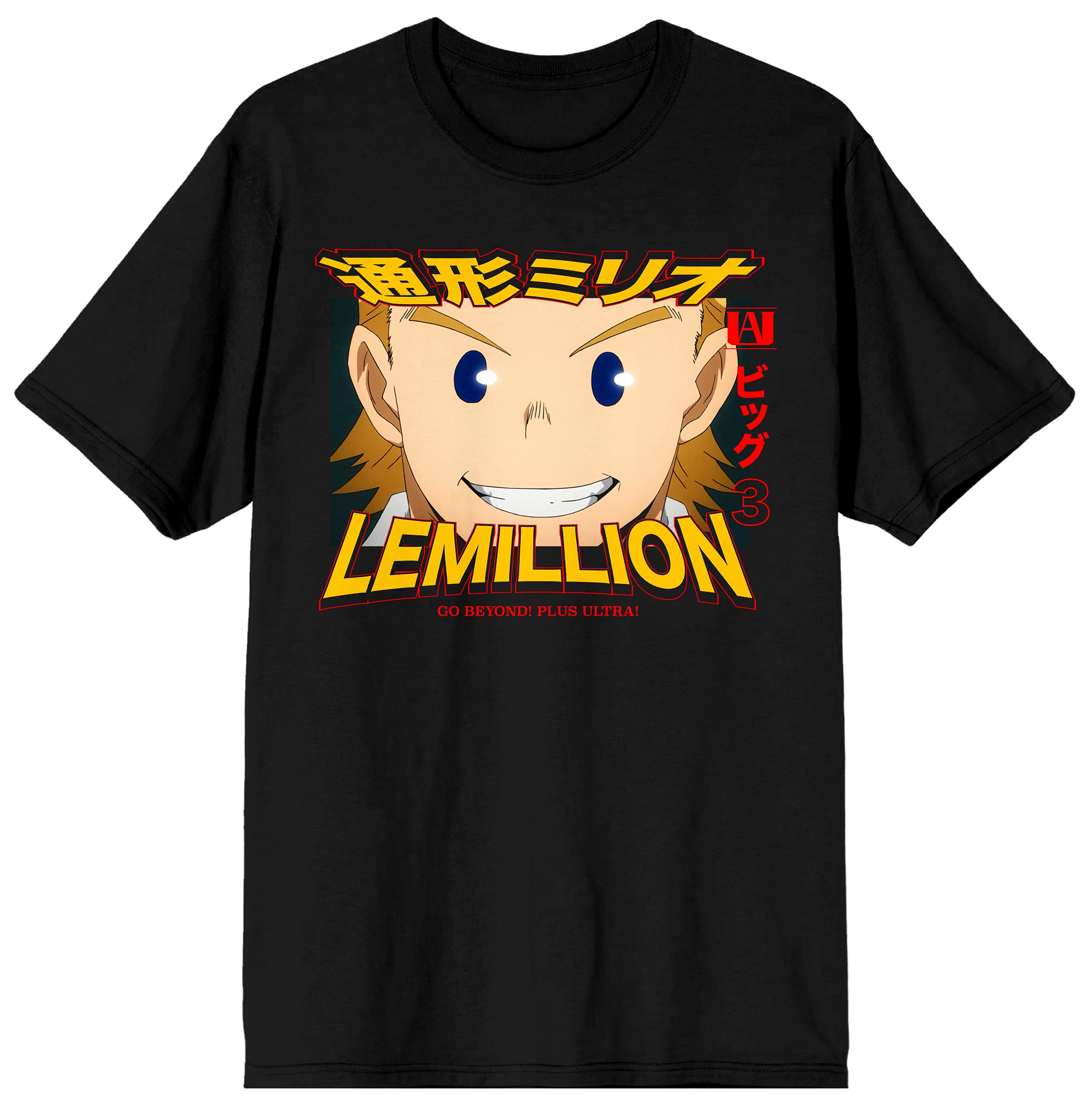 Mirio Togata Lemillion My Hero Academia Anime Mens Black Graphic Tee