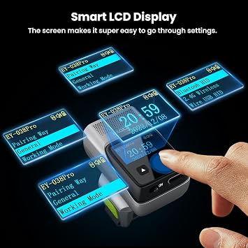 Eyoyo Mini Wearable Bluetooth Finger Ring 1D&2D Barcode Scanner with Screen