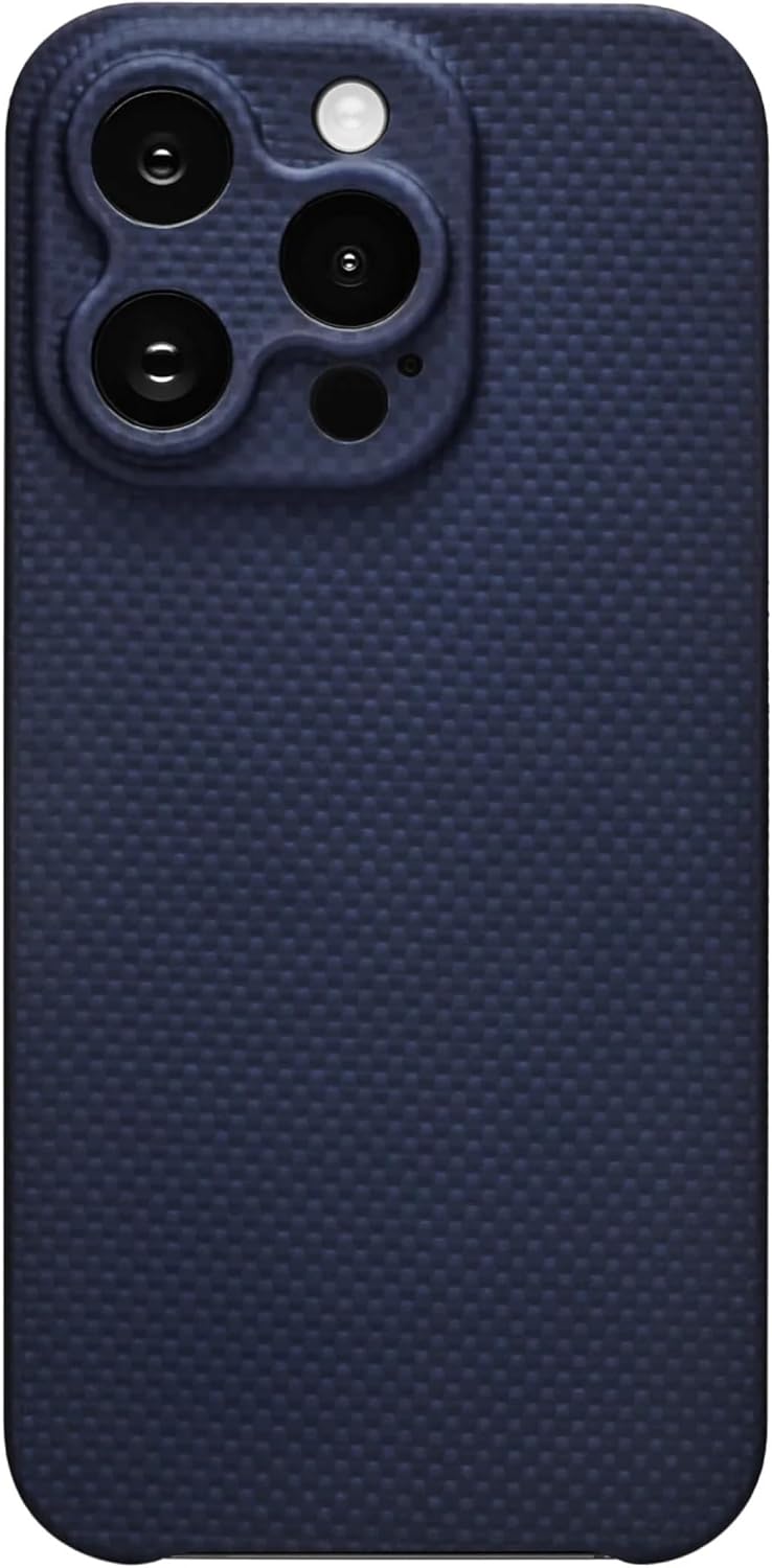 Latercase | iPhone 15 Pro Case | Midnight | Durable Thin Phone Case | 0.6mm Aramid Fiber, Precision Lasercut, Full Camera Protection, Nonslip Matte Finish | Compatible with iPhone 15 Pro