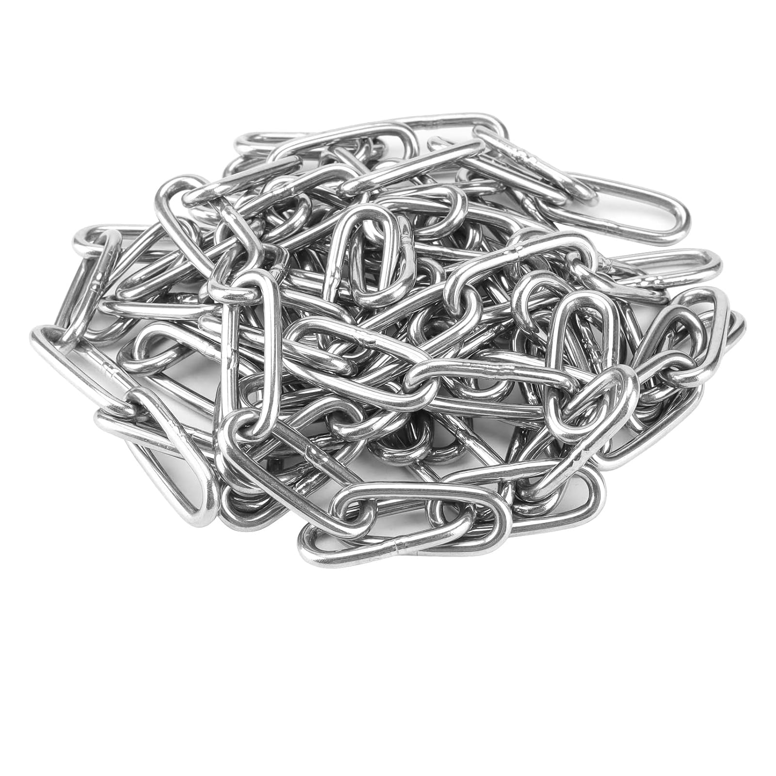 Chaîne Acier Inoxydable 3mm X 1.5m - Avec 2 Mousquetons - Usage Multifonction : Vélo, Porte, Sécurité
