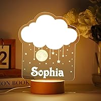 Vista 10 de VEELU Luz nocturna con nombre personalizado con hada rosa, luz nocturna personalizada para bebé, texto grabado, luz individual para niños, princesa