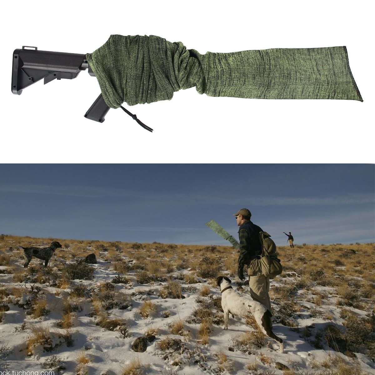 Étui Fusil En Polyester – Chaussette De Protection Huilée Silicone 135 Cm – Anti-Poussière & Anti-Rayures – Pour Carabines & Fusils De Chasse