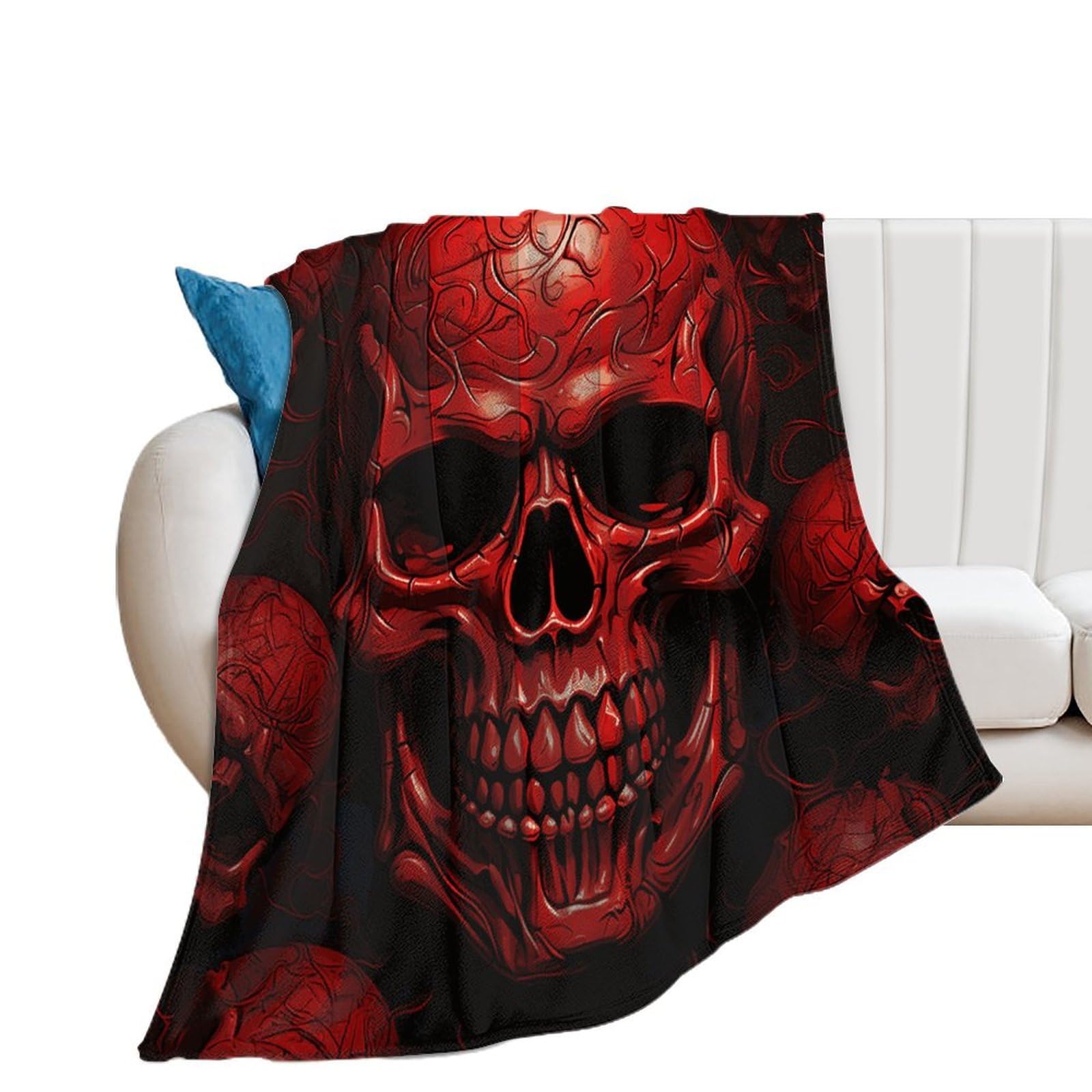 Couverture flanelle légère contre le froid sur lit et canapé