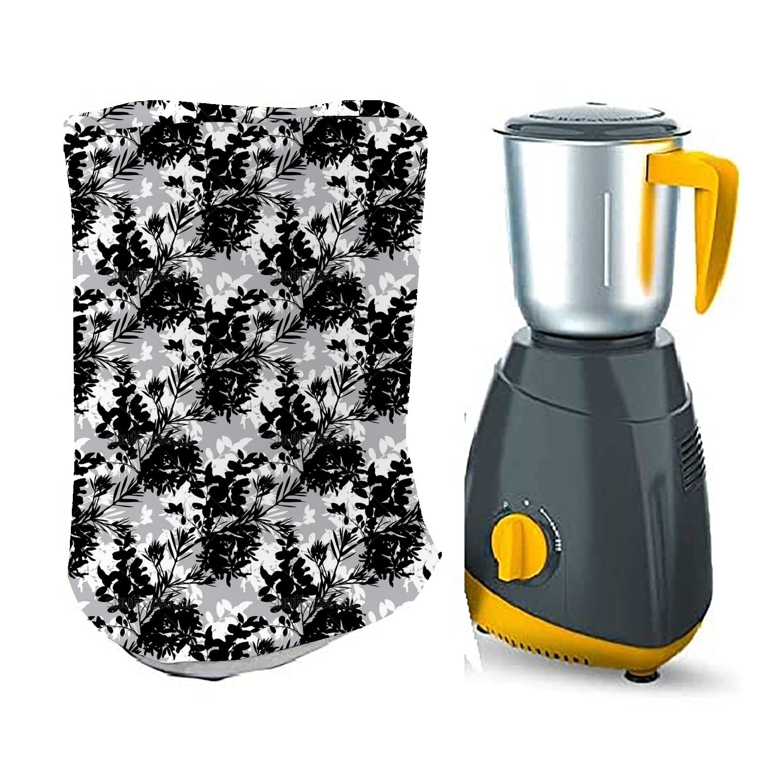Mixer Grinder Cover for Preethi Blue Leaf, Prestige Iris, Preethi Zodiac, Lifelong Power Pro 500-Watt, Bajaj Rex 500-Watt (Multicolour), for Major Mixer Grinders (Black)