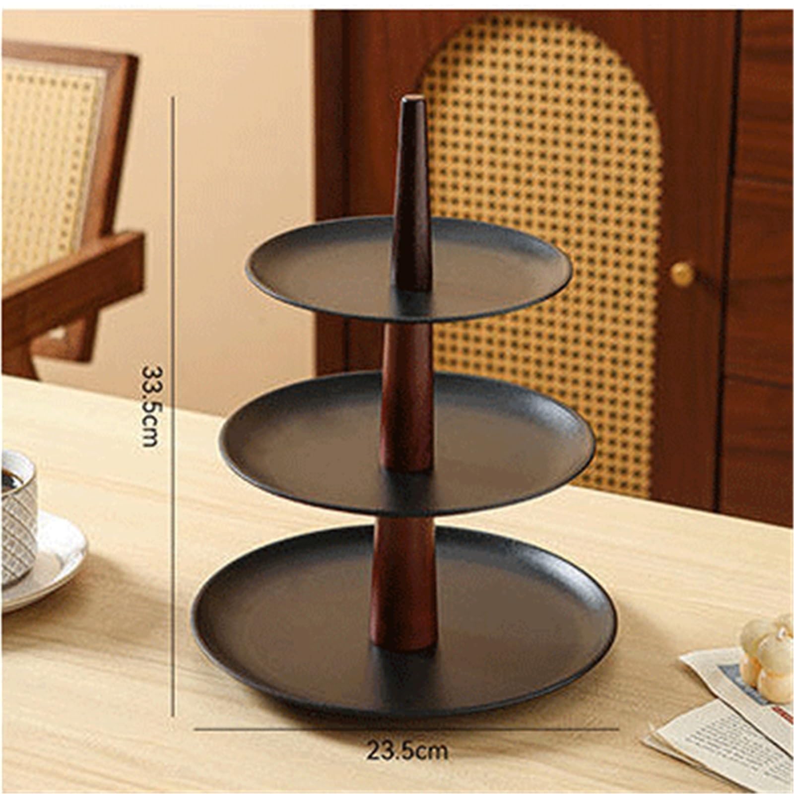 Thé de l'après-midi Présentoir à gâteaux en bois, support de rangement(Grand)