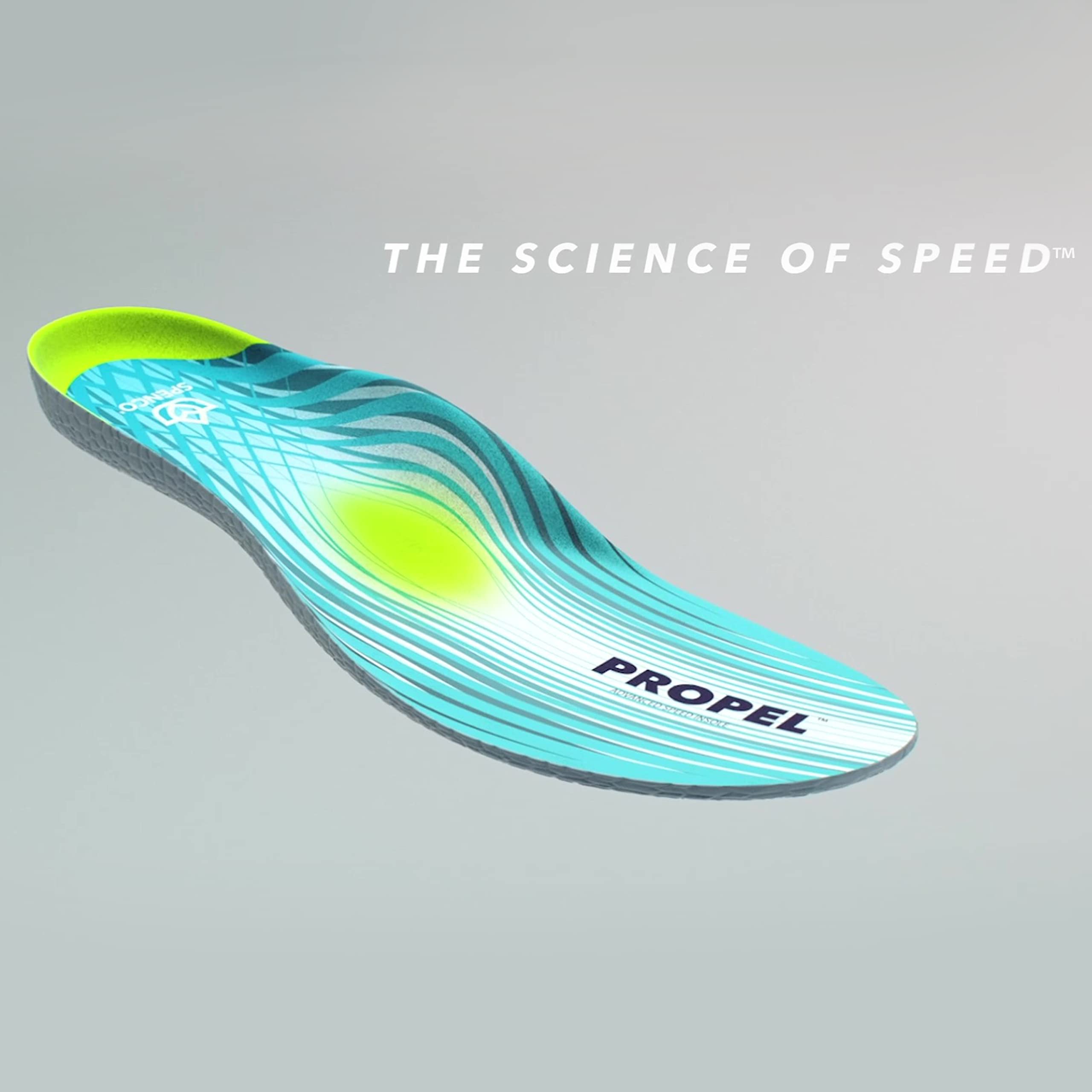 Spenco Solette per scarpe da ginnastica in propel per donne e uomini, uomo 4-5,5 / donna 7-8,5 blu