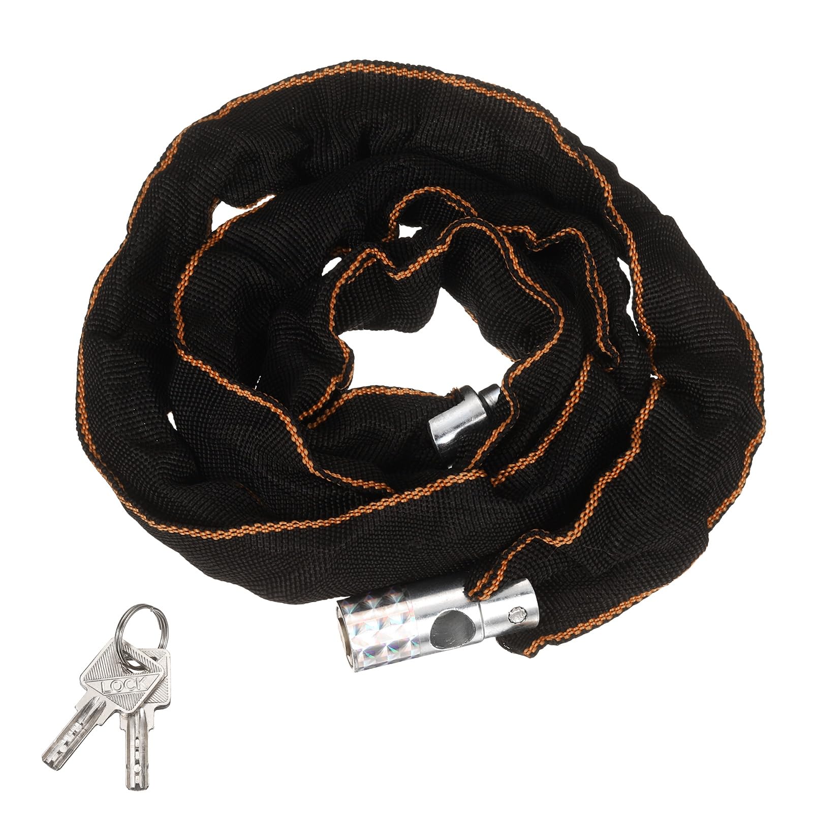 PATIKIL Chain Lock, (19mm x 120cm, 3.9ft) (1 Pcs), Thick Manganese Steel Anti-Theft Bike Chain Lock with 2 Keys, Suit for - Bikes/Trailers/Motorcycles/Garage Security