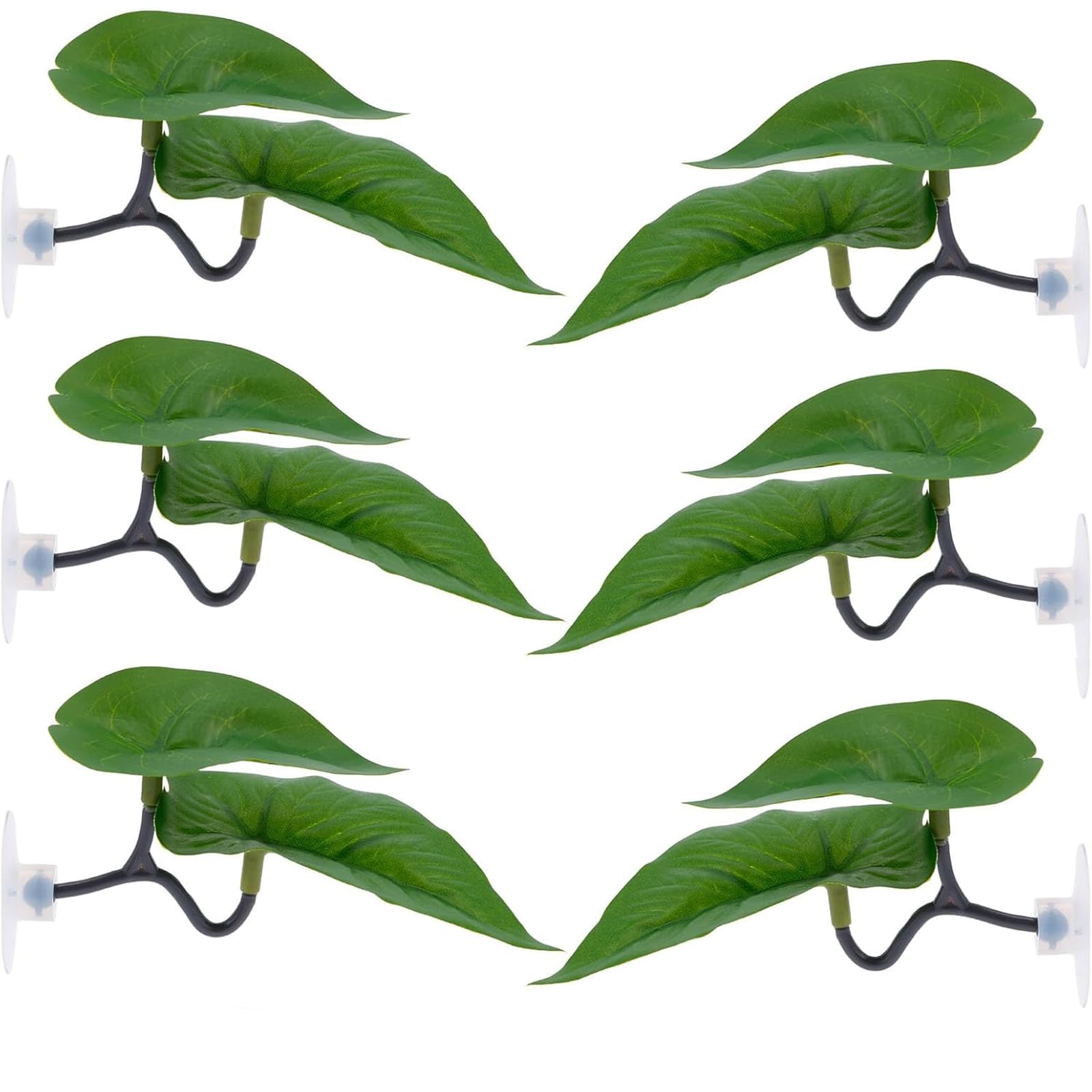 6 Pcs Betta Hammock, Betta Fish Accessories, Double Layer Betta Fish Hammock, Realistic Leaf Shape Beta Fish Tank Accessories, Artificial Aquarium Plant Leaves for Betta Fish Resting, Spawning