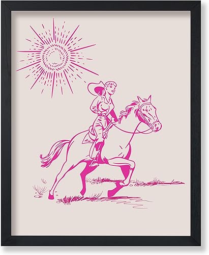 Miniatura 55 de Poster Master Póster con texto en inglés "You've Yeed Your Last Haw", estampado retro de vaquero rosa, arte occidental, arte moderno, arte del