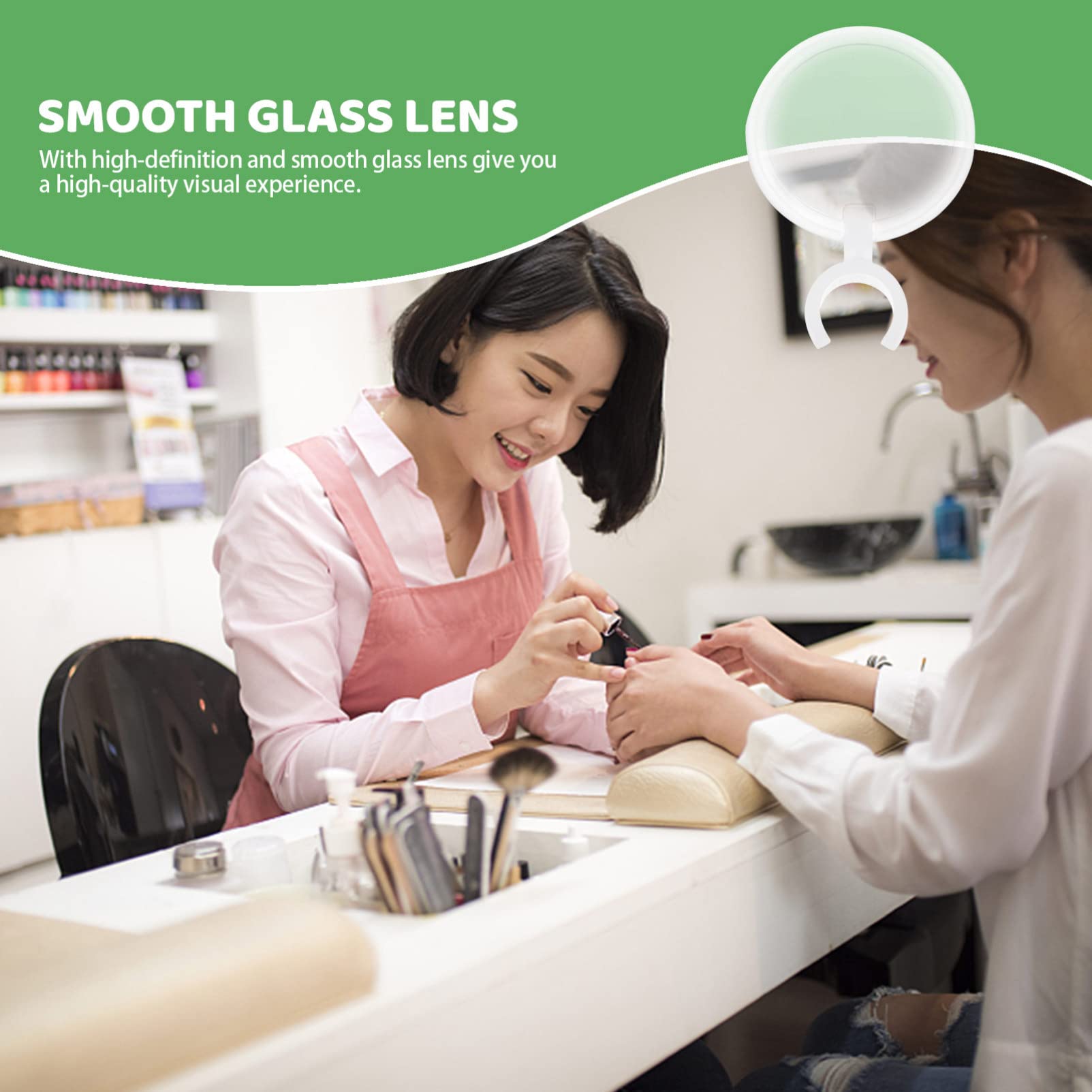 5Pcs Penholder Magnifiers: Mini Magnifying Glasses Folding Diamond Sticky Pen Holder Reading Magnifying Lens