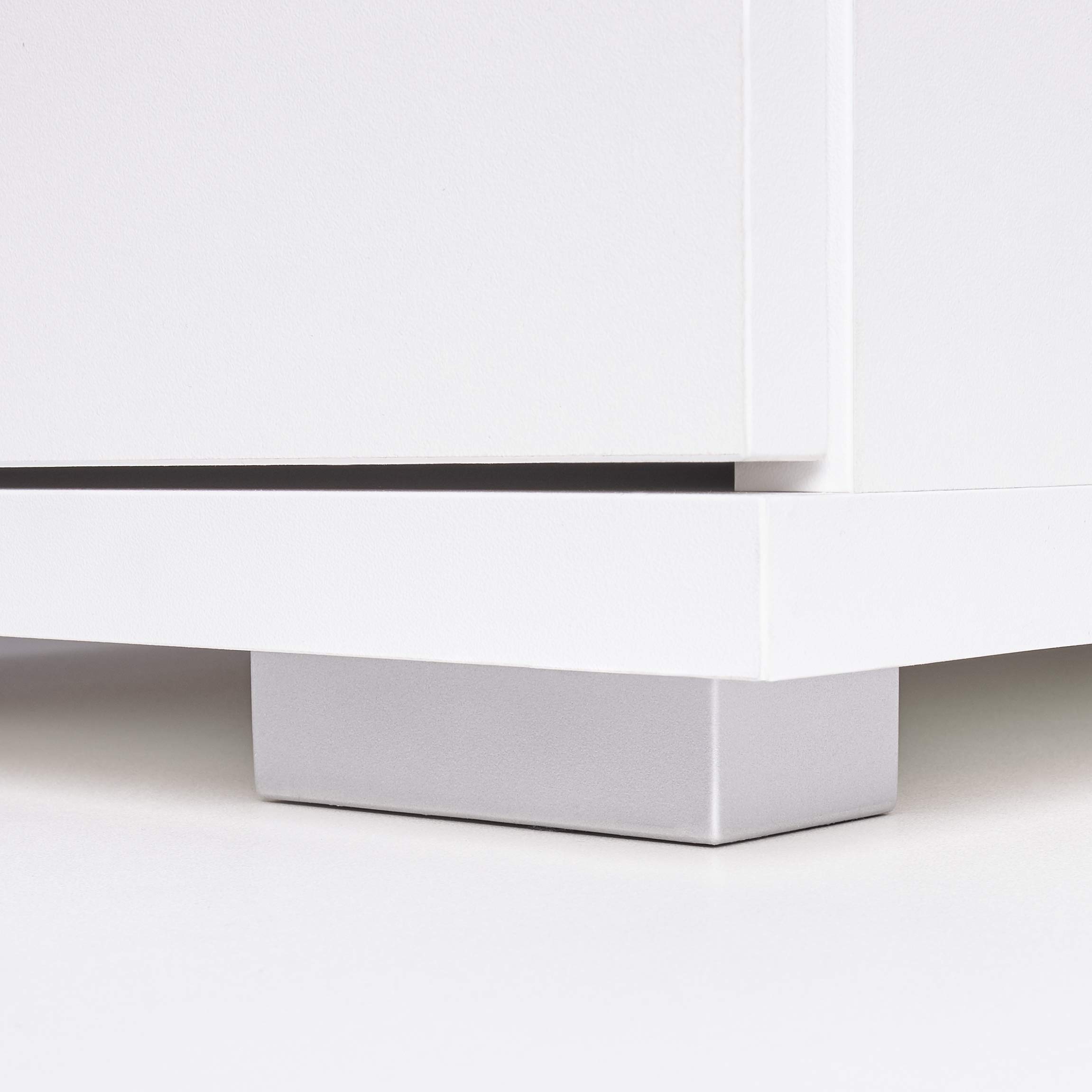 Kommode Weiß Ordnerschrank Aktenschrank 80,2 x 109,5 x 35 Schrank für Ordner Mehrzweckschrank Bücherschrank Büromöbel Kombinierbar Allzweckschrank Vorratsschrank Büro Möbel