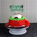 Confetti! Football Soccer Cake Topper Happy Birthday Sign Football Player Cake Decorations for Sport Theme Man Boy Girl Birthday Party Decoration Supplies gallery image
