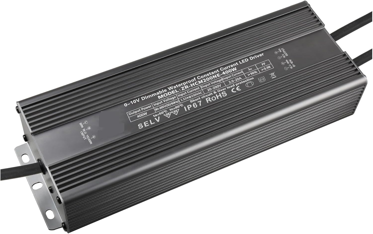 0-10V dimming Power Supply 400W Street Light LED Constant Current Drive Power floodlight Waterproof dimming Power Supply ZR-HCM42NE-400W