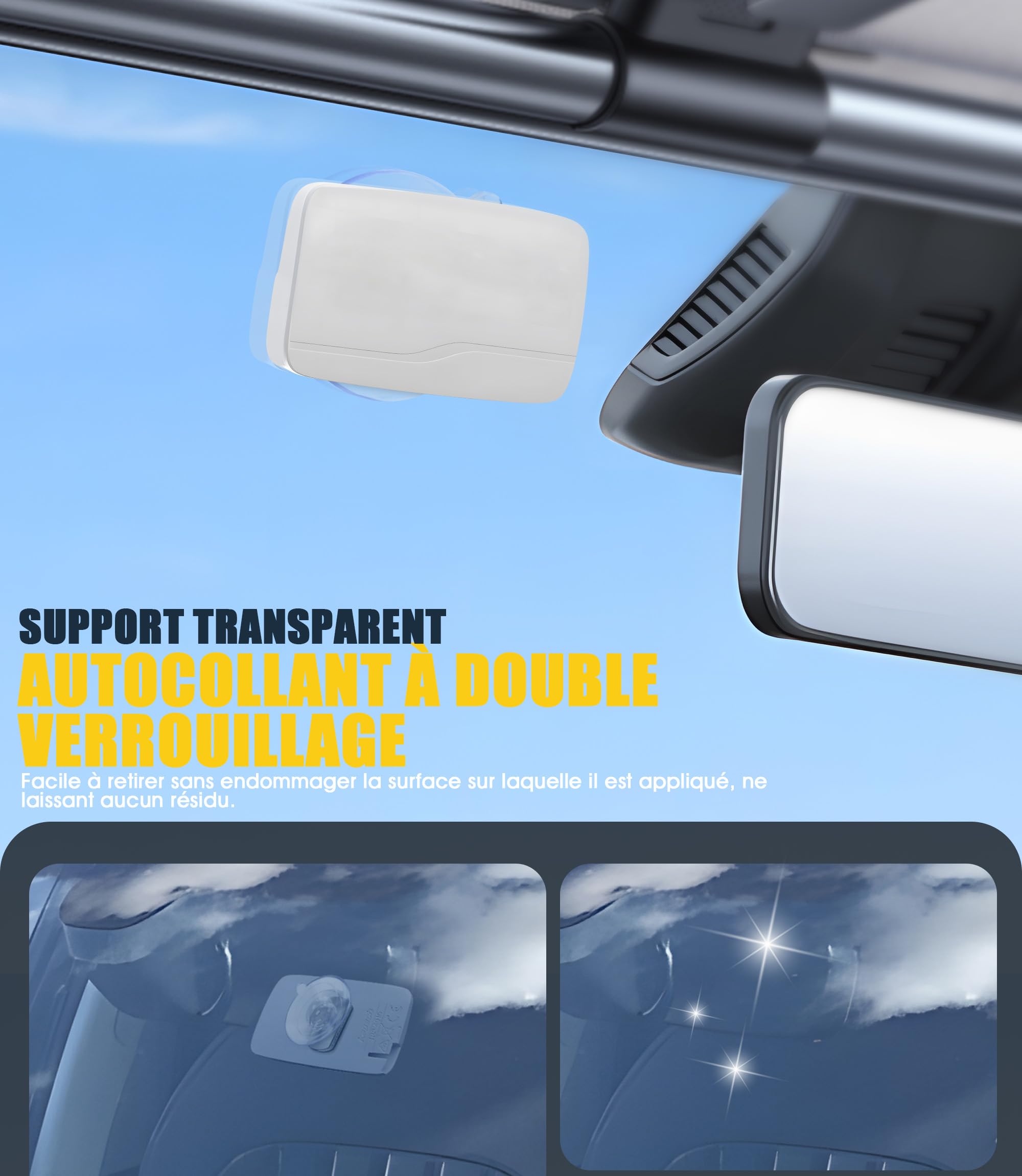 Support Télépéage Pare Brise Pour UlysBip & GoQ-Free