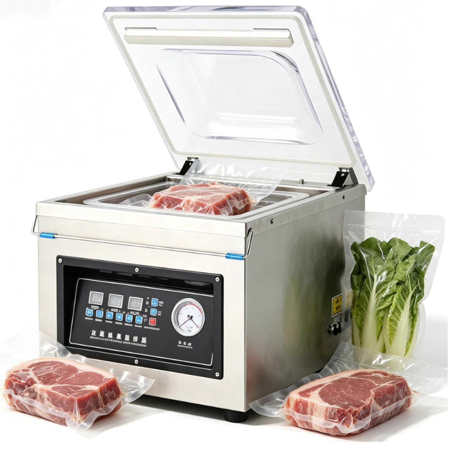 Machine à emballer sous vide 370 W, scellant automatique des aliments pour la maison et le restaurant, design compact pour un emballage et une conservation faciles des aliments, idéal pour un usage