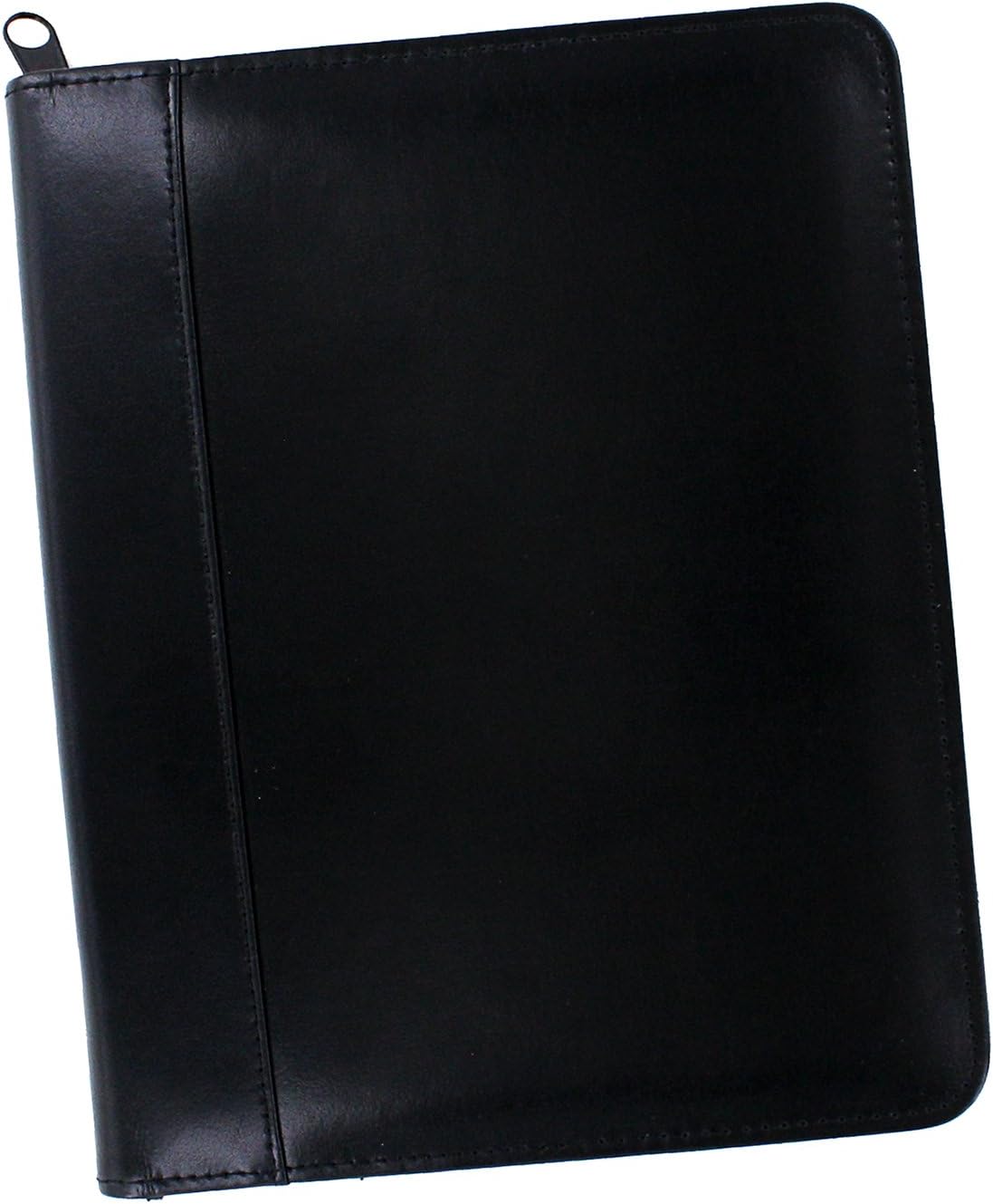 Premium Bonded Leather Zippered 20-Slot Pen Case, Black