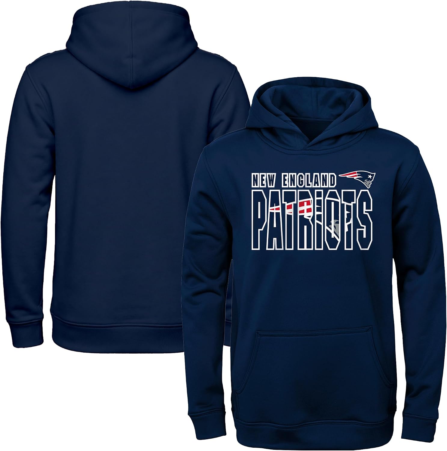 Outerstuff NFL Kids Youth 8-20 Official Team Color Game Day Touchdown Performance Primary Logo Long Sleeve Pullover Hoodie image 3