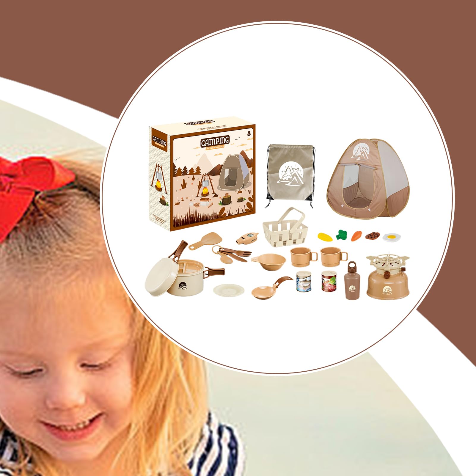 Kit De Camping Para Niños Juego De Juguetes De Camping Para Niños Juegos De Simulación Equipo De Camping Juego De Cocina Camping Para Niños Niñas