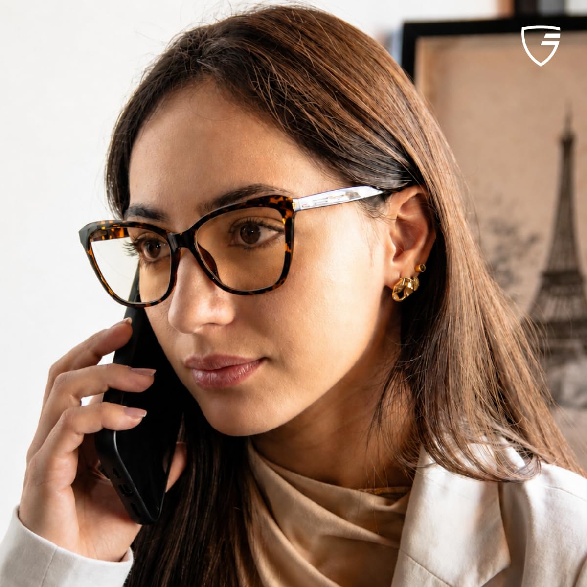 Louvre - damskie okulary przeciw niebieskiemu światłu | Okulary w stylu retro dla kobiet z ekranem komputera | Szylkrecja - Okulary Serenity