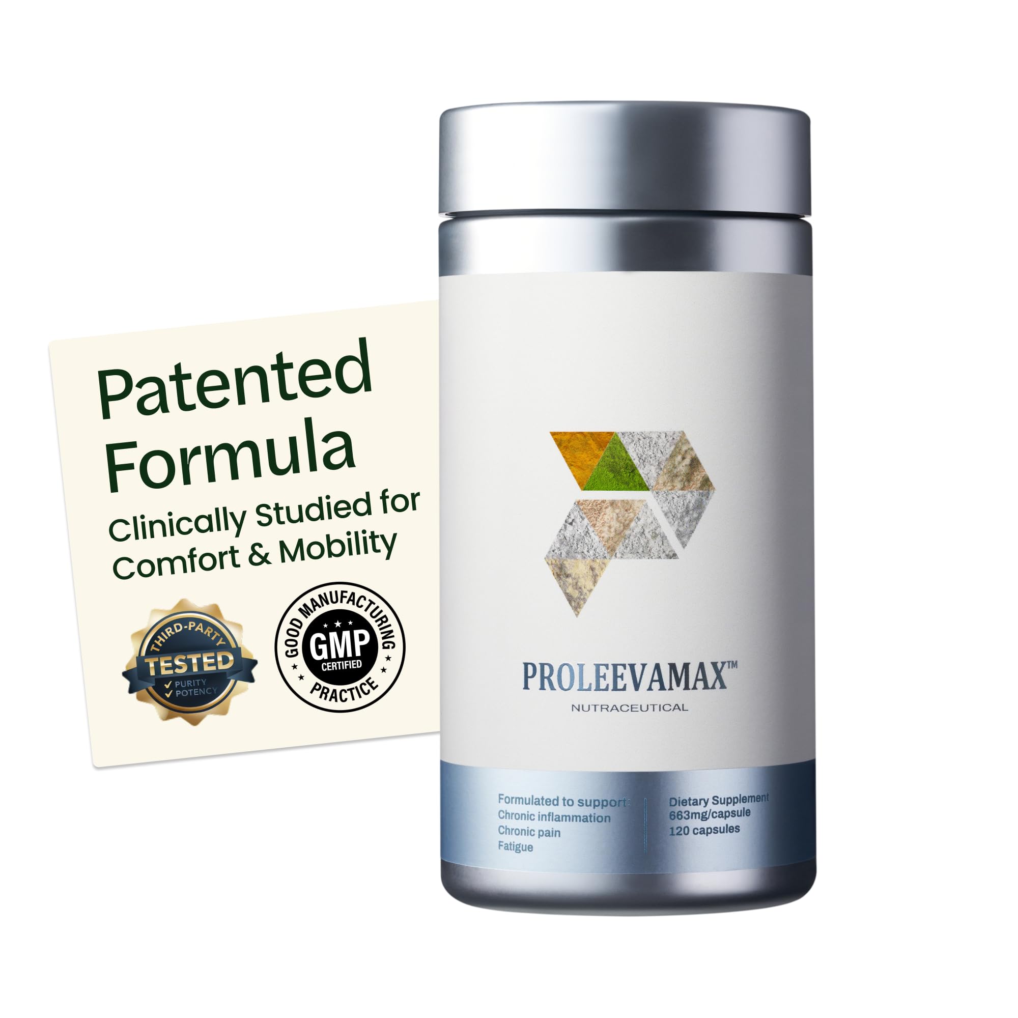 Nutraceuticals Supplements - Nerve Support Supplement, Muscle & Joint Support Supplement, with Curcumin and Resveratrol - 13 All-Natural Non-GMO Ingredients - 120 Capsules