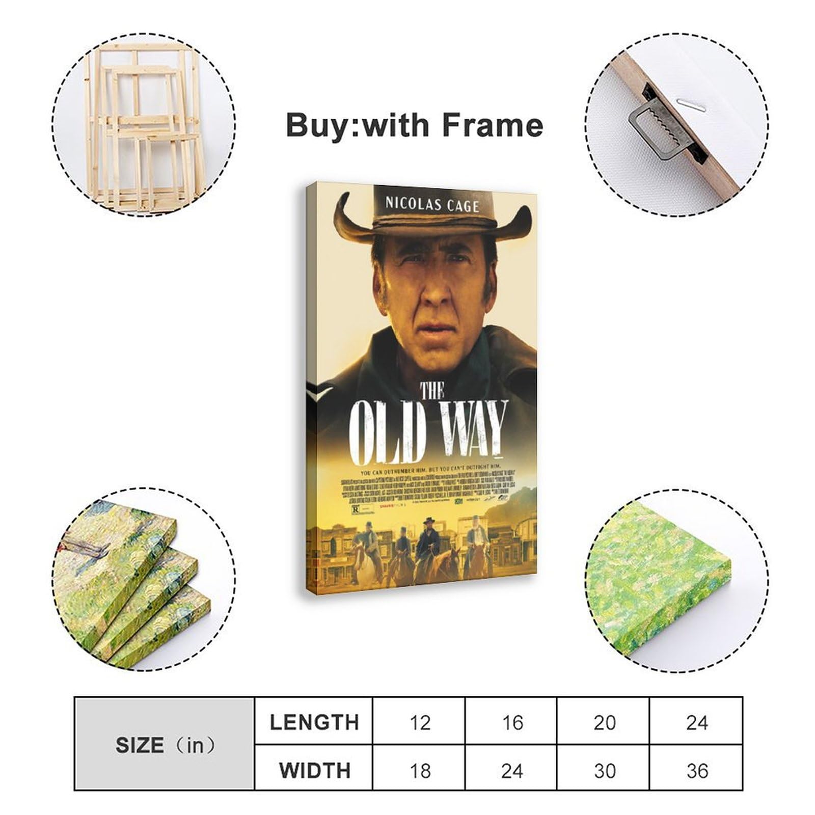 Poster Su Tela Del Film Unforgiven - Decorazione Da Parete 30x45 Cm - Stile Cornice O Tela