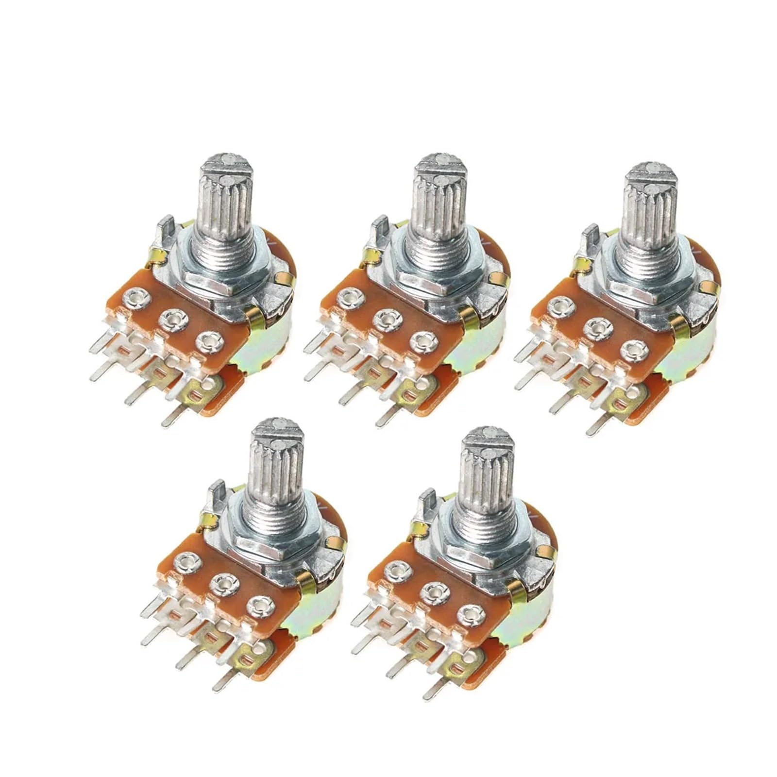 10PCS WH148 Linear Potentiometer 15mm Welle mit Muttern und Unterlegscheiben 6pin Potentiometer B1K B2K B5K B10K B20K B50K B100K B500K B1M(50K Ohm)