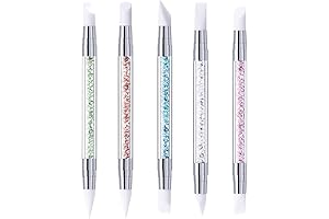 Double-Ended Silicone Nail Art Tool Kit for Precision Sculpting, Painting, and Detailing