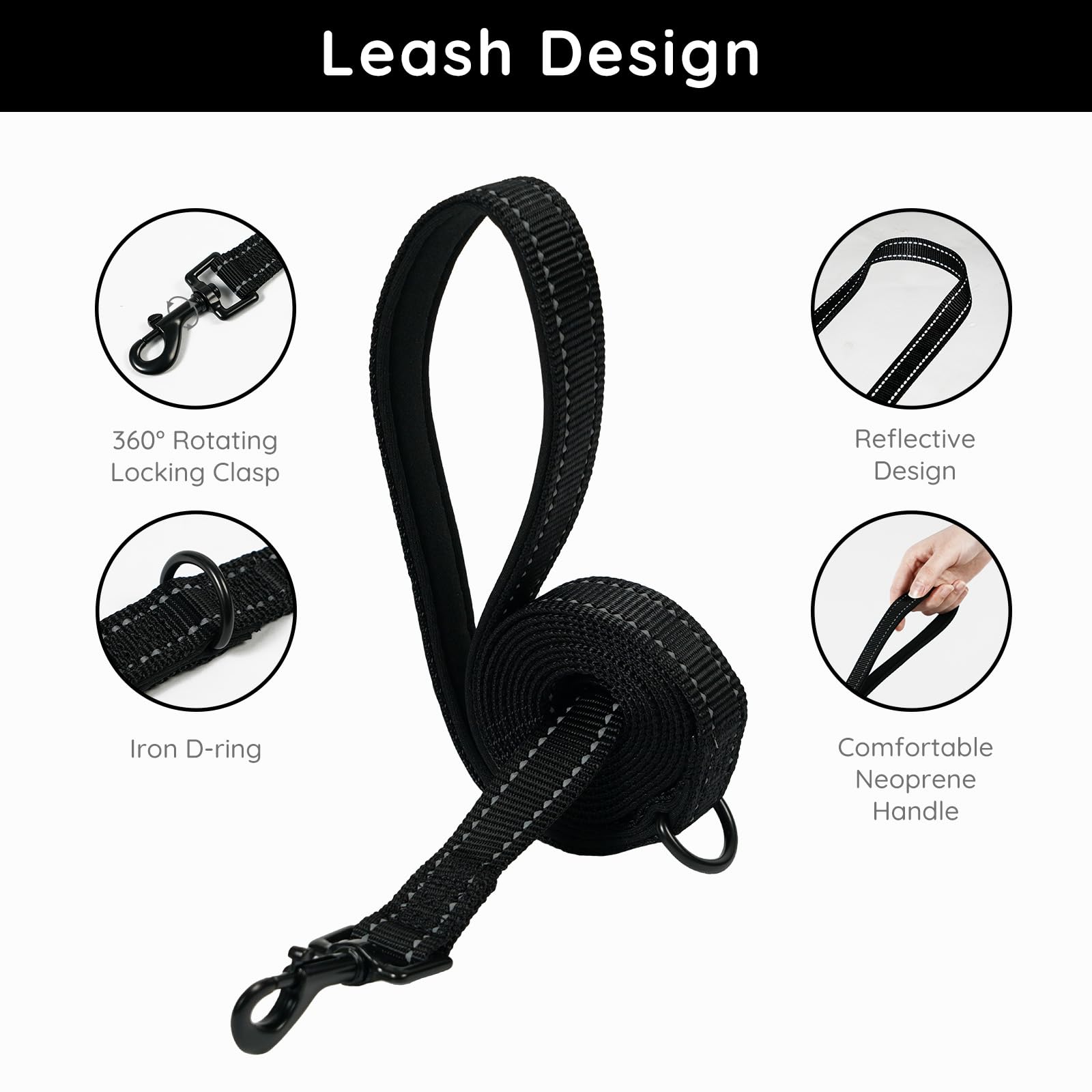 BELLA & PAL Dog Harness and Leash Set, Step-in Puppy Harness, Breathable Air Mesh with Reflective Strips - Image 3