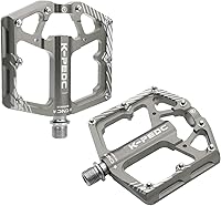 Vista 6 de Bike Pedal Aluminum Alloy 9/16" Bike Pedal MTB Wide Platform Flat Non-Slip Bicycle Pedals with 3 Bearings for Mountain Bikes, Road, BMX