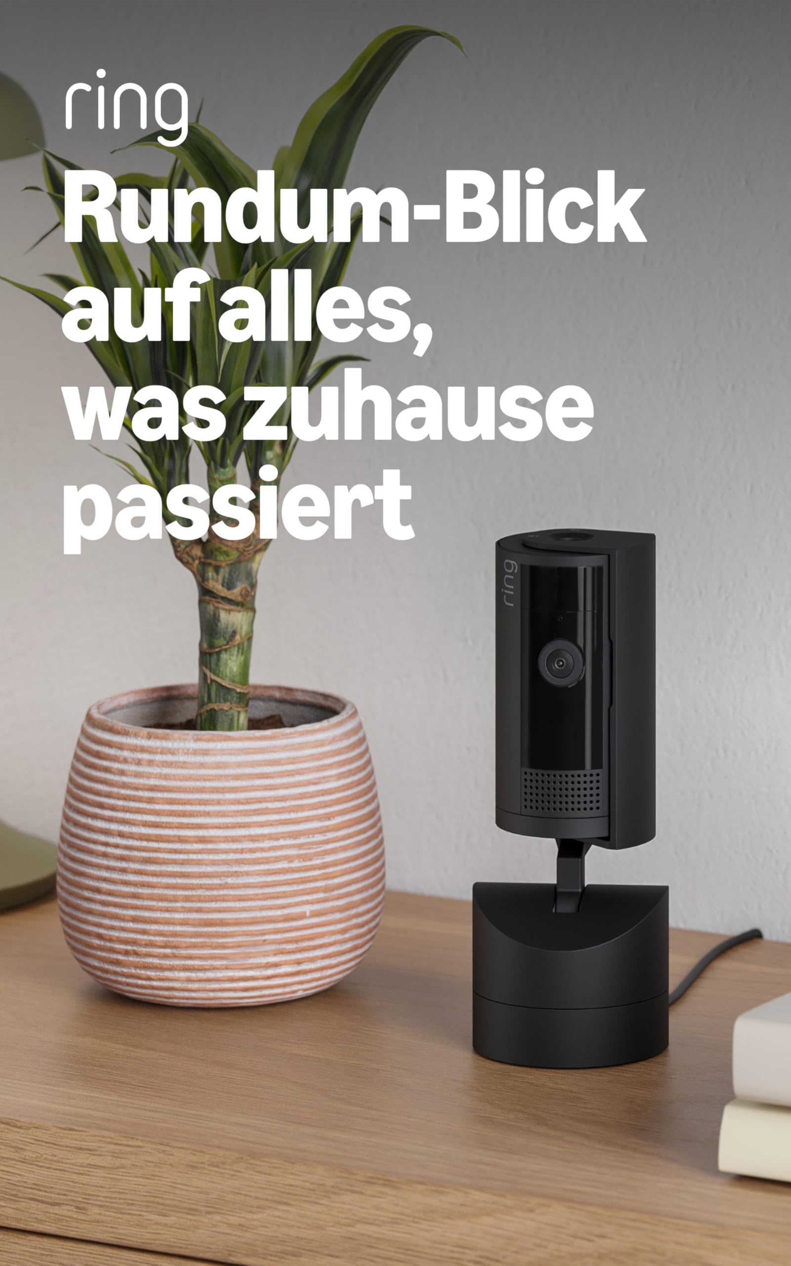Bewegliche Ring-Innenkamera (Pan-Tilt Indoor Camera) | Plug-in-Überwachungskamera für Haustierbesitzer | 360° schwenkbar, 169° neigbar… – Ansicht 2