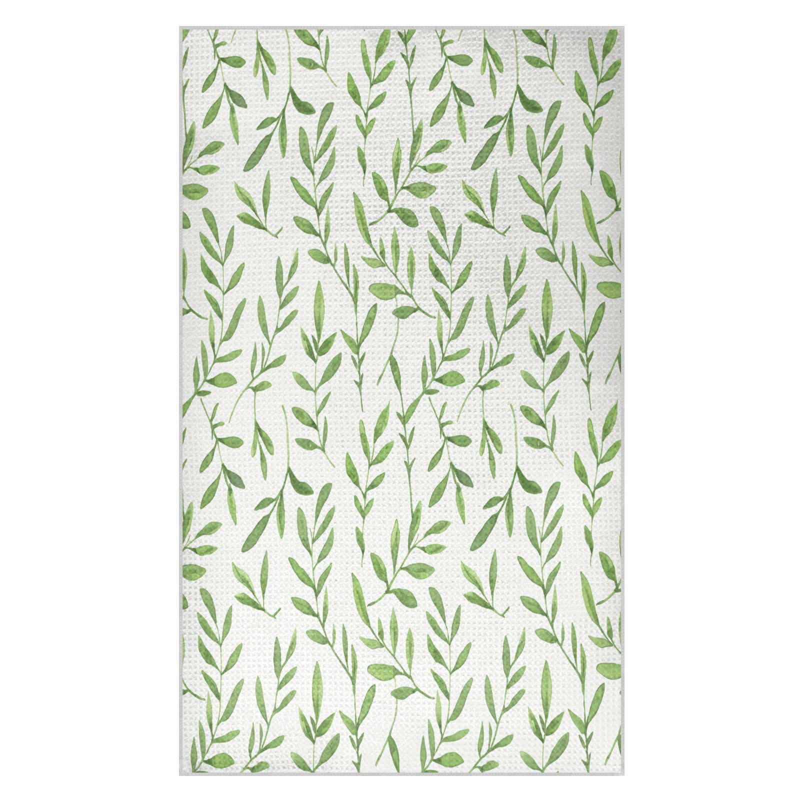 BURSTDDY Leaves Kitchen Towels,Absorbent Dish Towels 1 Pack