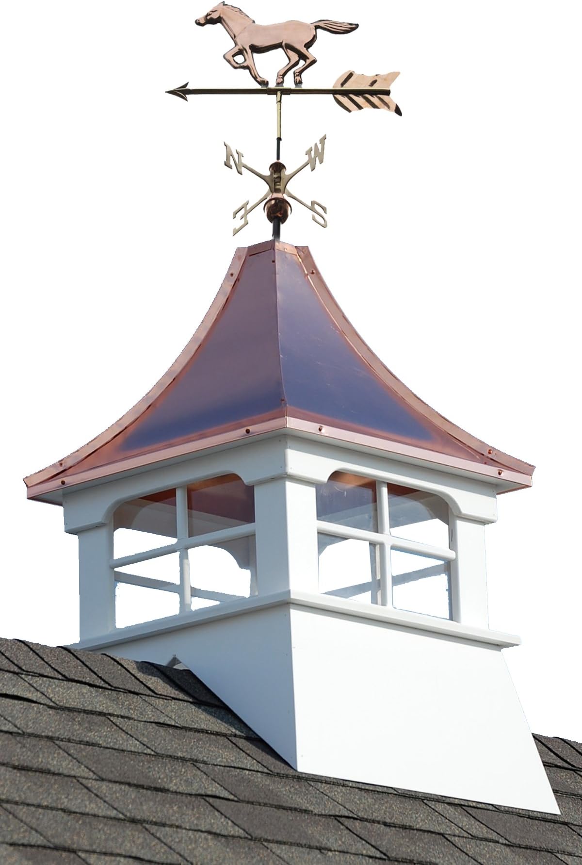 Accentua Charleston Cupola with Horse Weathervane, 24 in