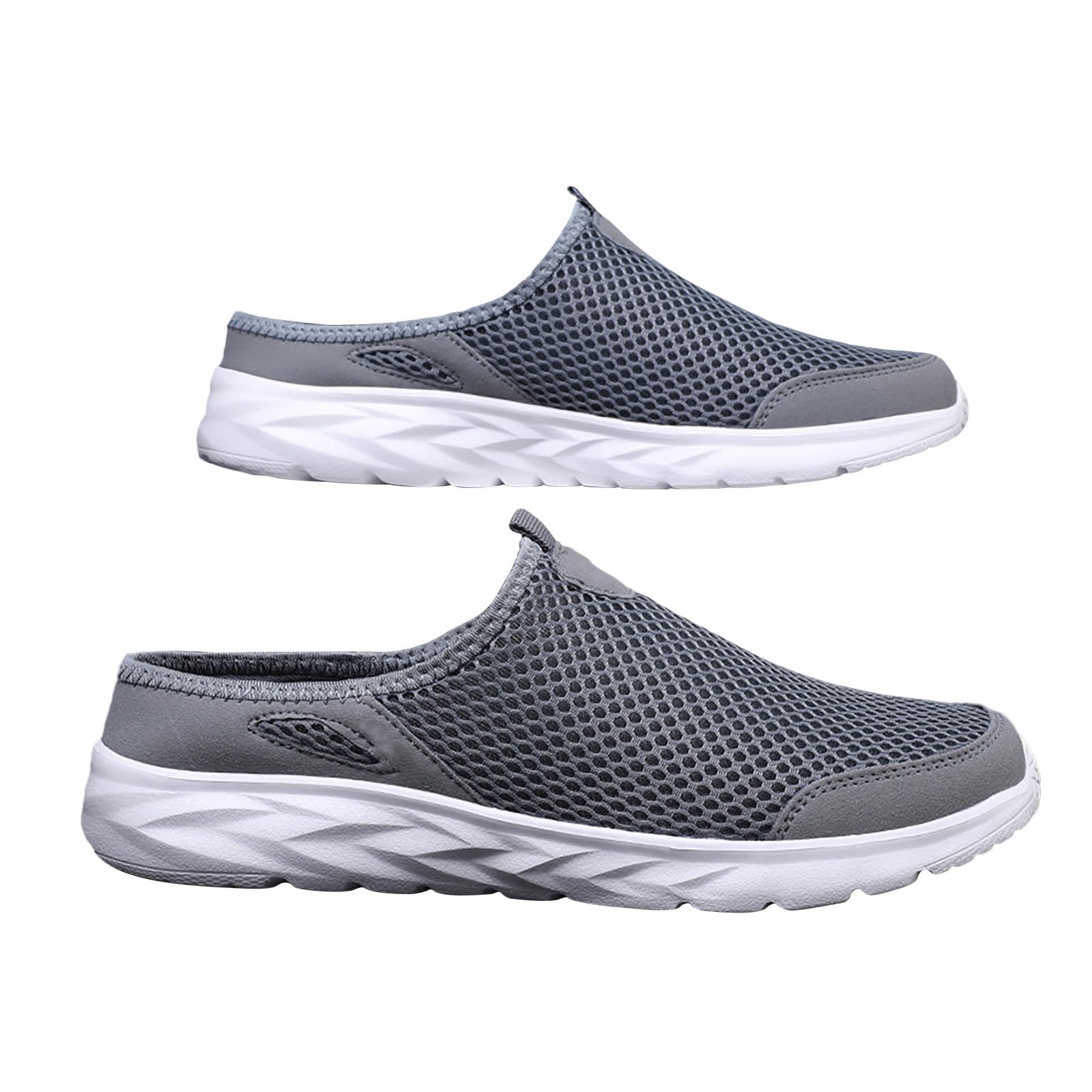 genericMen's Mesh Flat Mules Slip on Shoes Closed Toe Non-Slip Slides  Slippers Lightweight Comfortable Breathable Backless Walking Shoes Soft Sole