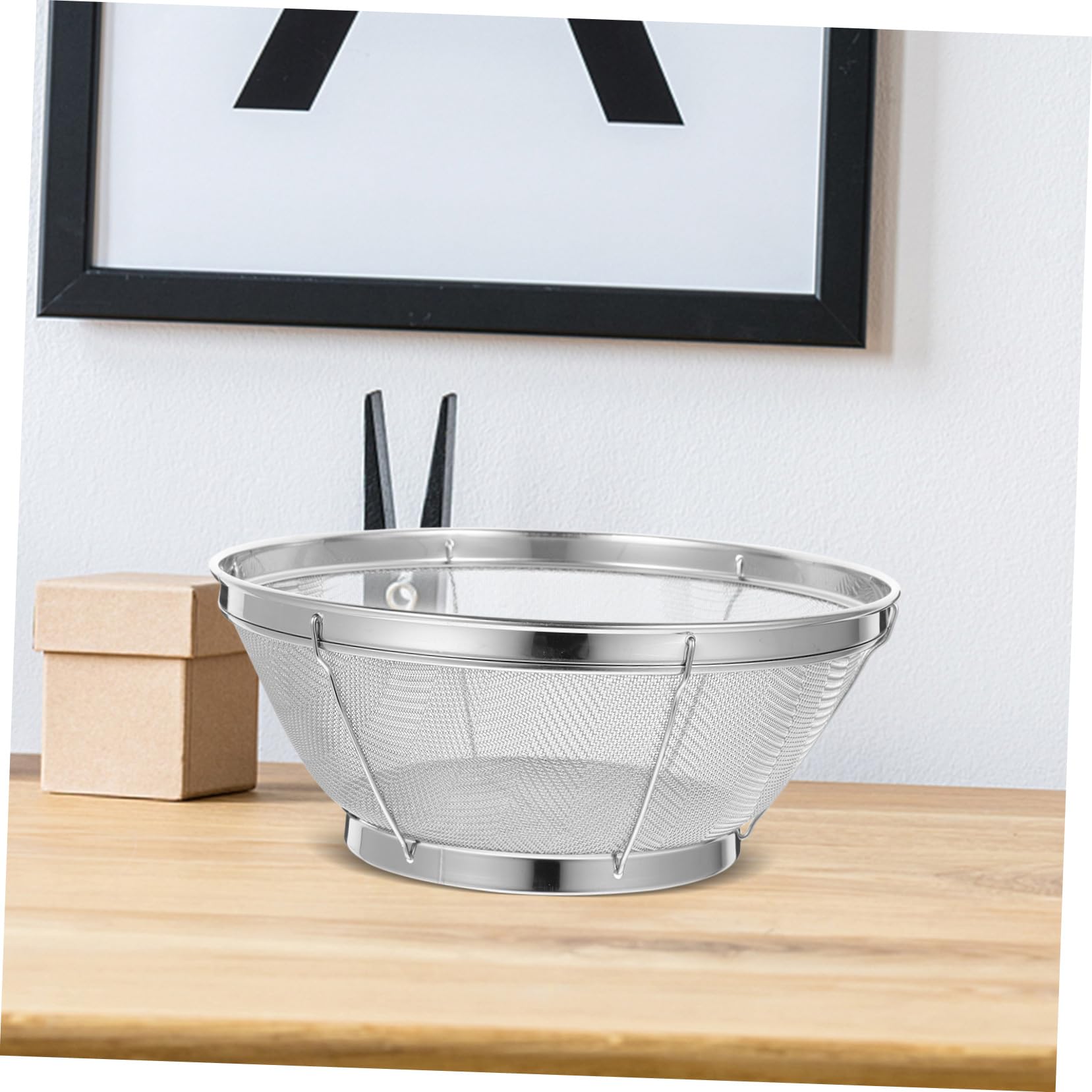 LABRIMP 4pezzi Colapasta Acciaio Inossidabile Fina Scolapasta Versatile Per Lavare e Verdure Per Cucina e Resistente e Facile Da Design e Compatto
