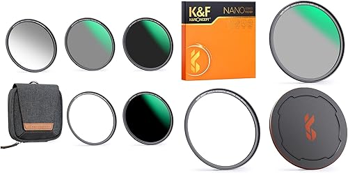Kit de filtros de lente de anillo magnético CPL+GND8+ND8+ND64+ND1000+Kit de filtros de lente de anillo básico (6 piezas) con 28 revestimientos Kit de filtros de lente de anillo magnético CPL+GND8+ND8+ND64+ND1000+Kit de filtros de lente de anillo básico (6 piezas) con 28 revestimientos